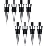 8 Pieces Metal Bottle Stopper Blank Stainless Steel Wine Bottle Stopper Kit Reusable Wine Saver Corks Hardware for Wedding Party Bar Turning