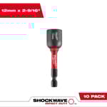 SHOCKWAVE Impact Duty 12MM x 2-9/16" Magnetic Nut Driver 10PK