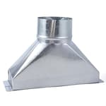 3 1/4-Inch x 10-Inch to 4-Inch Diameter Galvanized Rectangular to Round Duct Transition Microwave Vent Kit Round Transition Vent Adapter for Connecting HVAC Range Hood Ducting Fittings