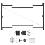 Full Frame Gate Fence Kit, Fits 60-96 in. Openings & Up to 6 ft., Black - Heavy-Duty Outdoor Reinforcement & Accessories for Gates and Fences