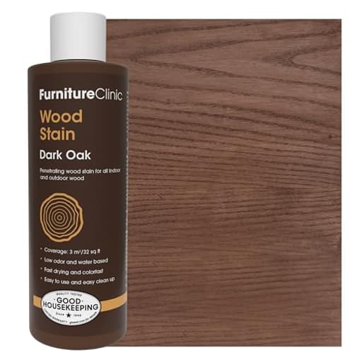 Wood Stain | Dark Oak | Water Based | Fast Drying, Low Odor, & Non-Toxic | for Indoor & Outdoor Furniture and More | Multiple Finishes |