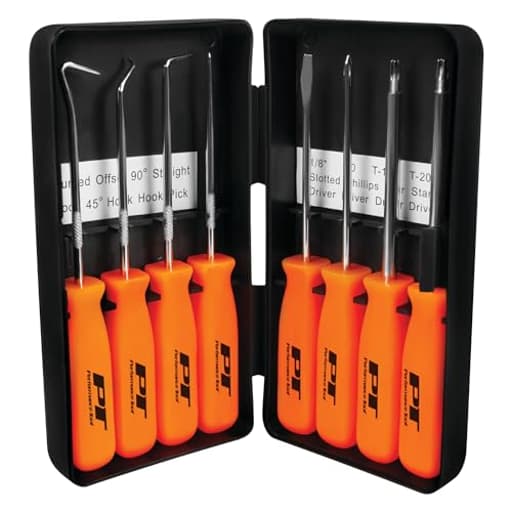 W941 8-Piece Specialty Pick/Driver Set, Precision Pick & Hook Set with Scraper