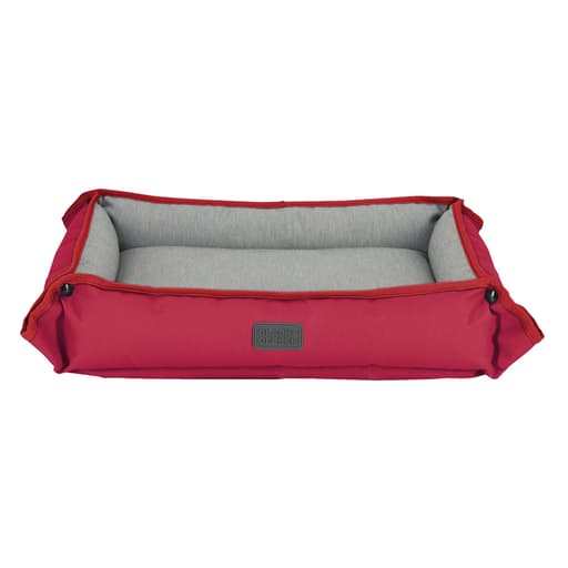 Four Way Pet Bed for Medium Dogs 24 x 20 x 3 in, Red