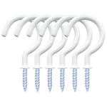 12 Pack Vinyl Coated Ceiling Hooks, Multi-Function Wall Hooks for Indoors Outdoors