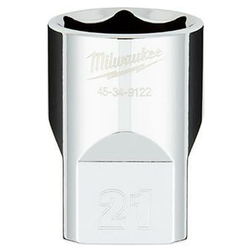 1/2" Drive 21mm Metric 6-Point Socket with FOUR FLAT™ Sides