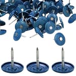 (500 Pack) Round Plastic Cap Nail 1 Inch Roofing Nails Galvanized Tar Paper Nails for House Wrap Fastening Foam Board Roofing Felt Insulation Film