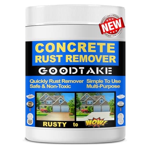 Rust Remover Powder, Concrete Stain Remover | Indoor Outdoor Surfaces | Quickly Removes Rust Stains | Safe To Use | Non-Corrosive | For Concrete, Cement Surfaces