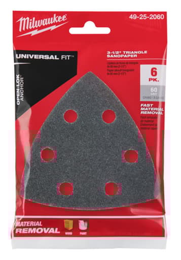 60 Grit Triangle Sandpaper 6PK