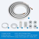 24.6-Foot Refrigerant Line Set with Copper Flared Fittings