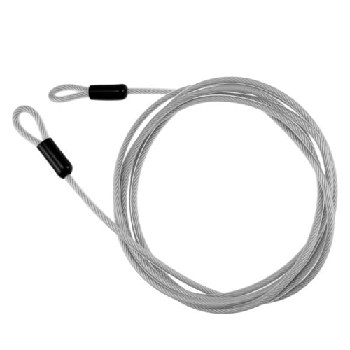 ZDRU 10FT 5mm Stainless Steel Security Cable Lock, Steel Coated Braided ...