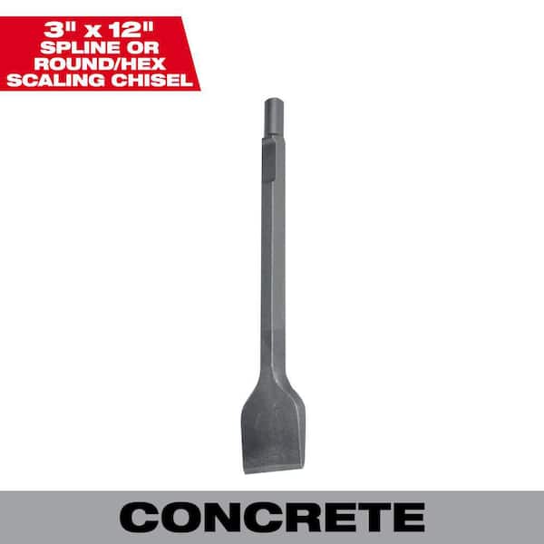 Milwaukee 48-62-2055 Scaling Chisel 3 in.x12 in Spline/Rd Hex