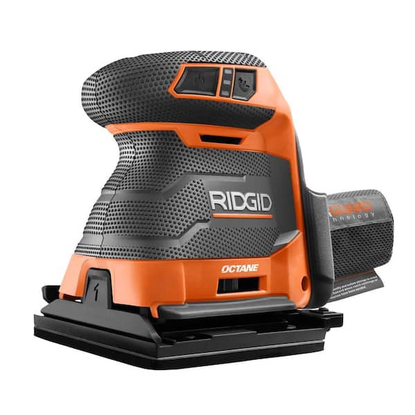 Ridgid 18-Volt OCTANE Cordless Brushless 3-Speed 1/4 Sheet Sander ...